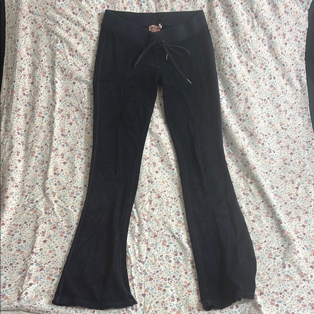 Juicy Couture Navy Blue Flared Yoga Pants